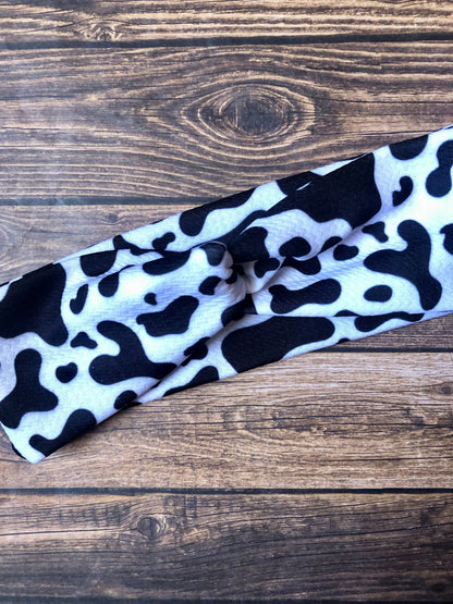 Cow Twist Headband