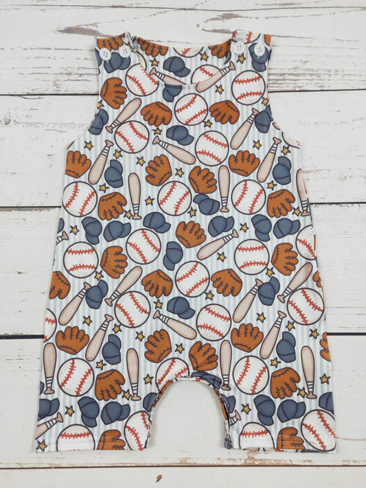 Baseball Printed Baby Boy Romper