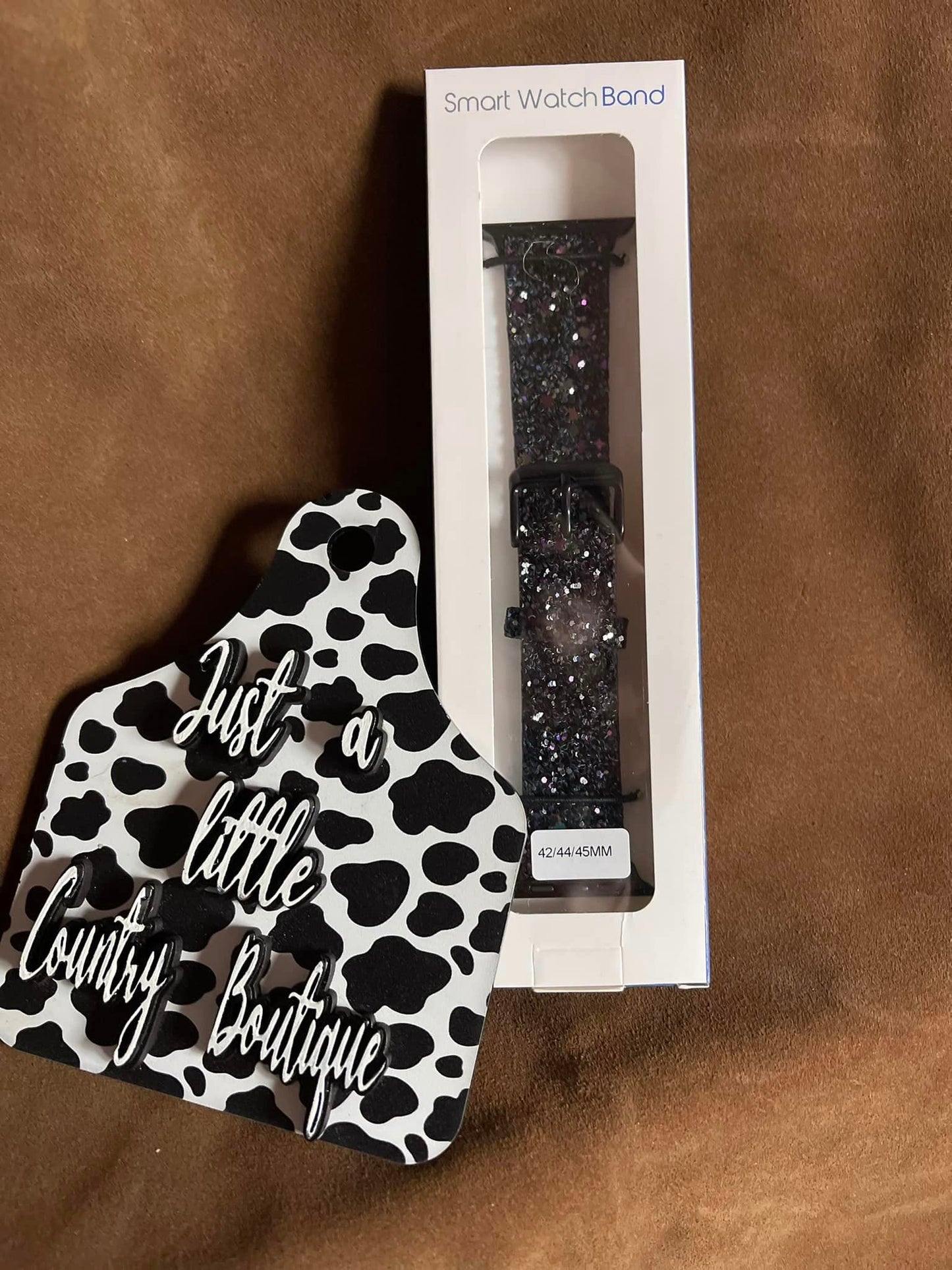 Shiny Glitter Leather Apple Watch Band