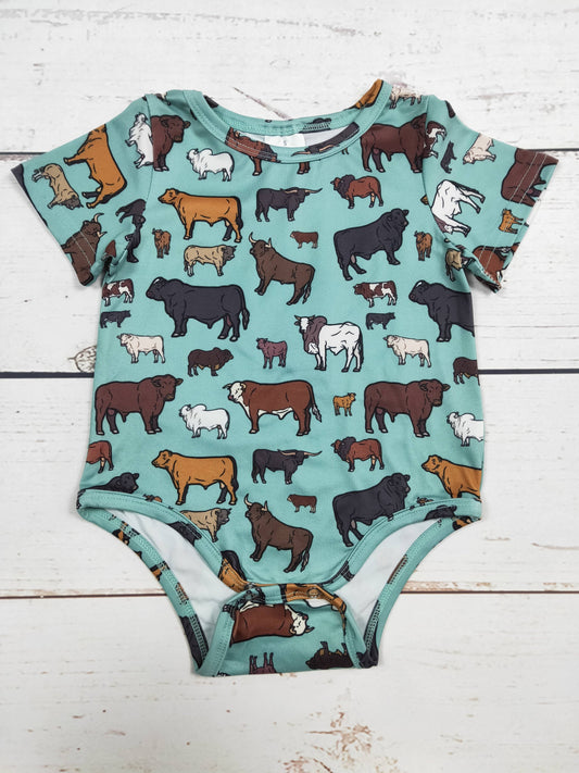 Cows Printed Baby Boys Bubble