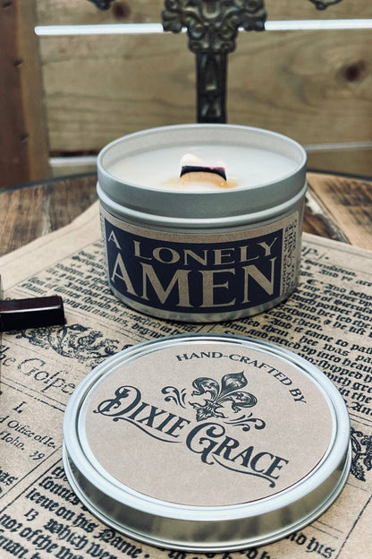 A Lonely Amen - Wooden Wick Candle