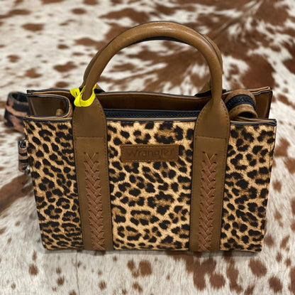 Wrangler Leopard Print Concealed Carry Tote/Crossbody