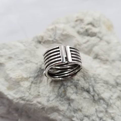 Minimalist Silver Plated Wrap Ring