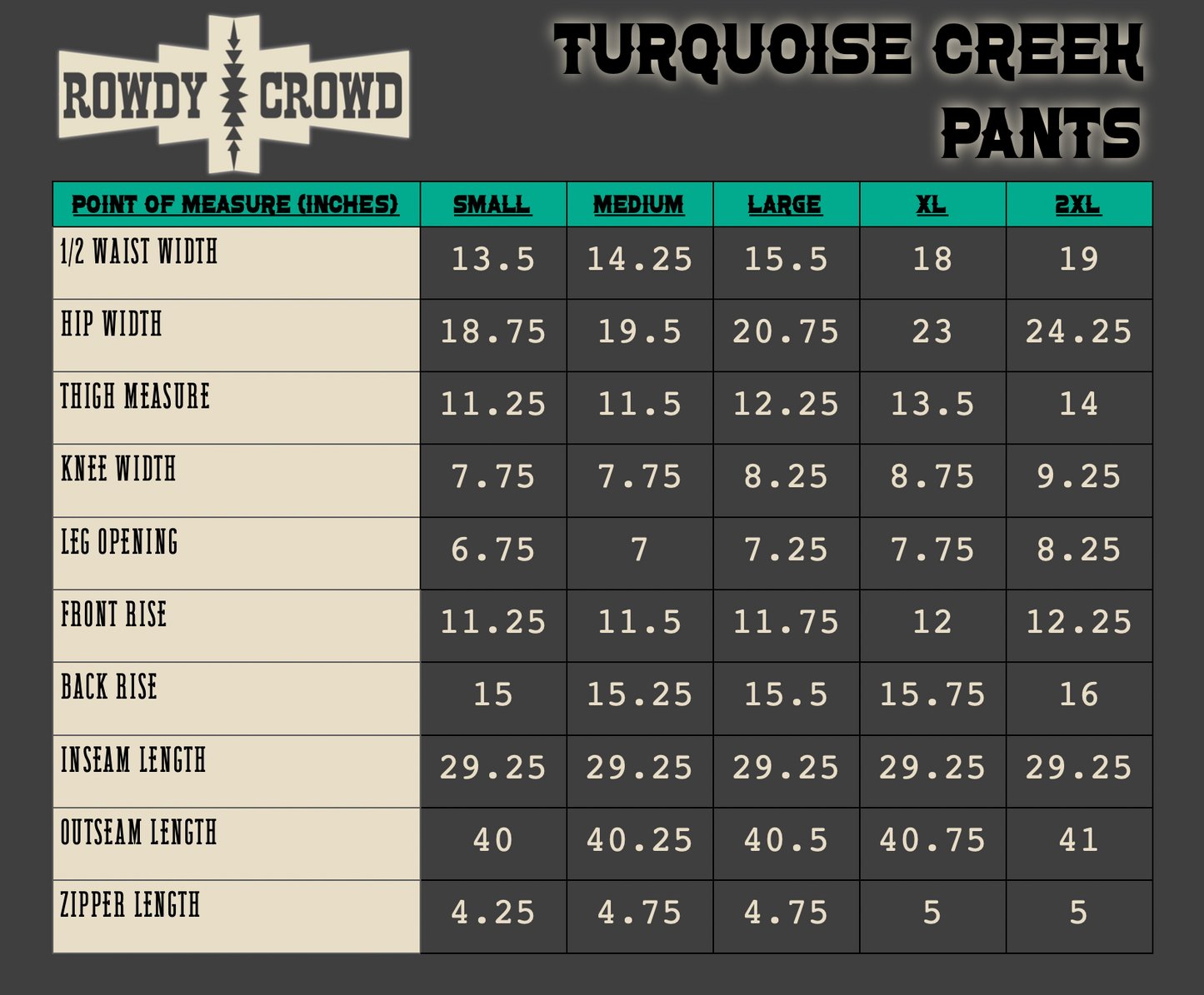 Turquoise Creek pants