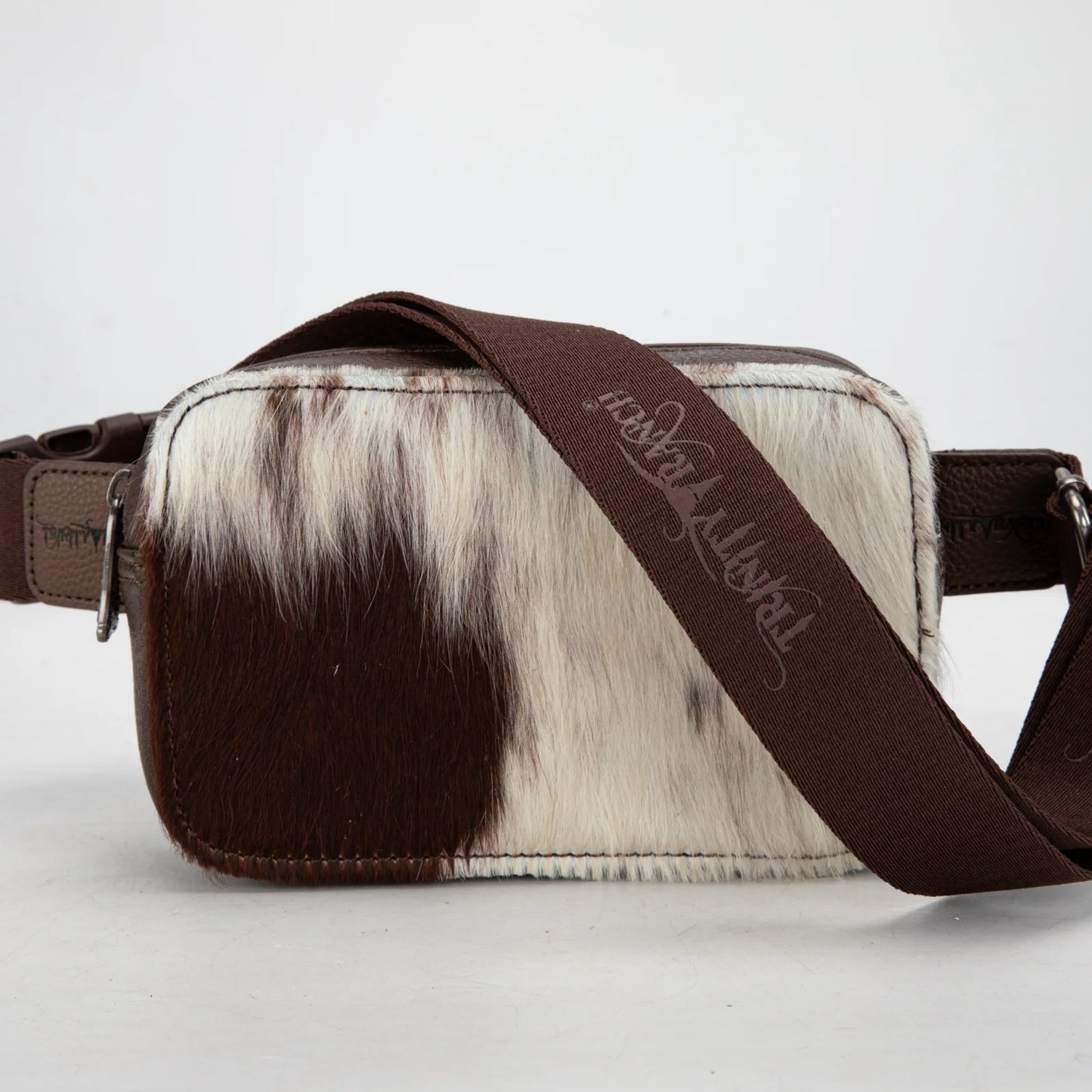 Trinity Ranch Genuine Hair-On Cowhide Belt Bag