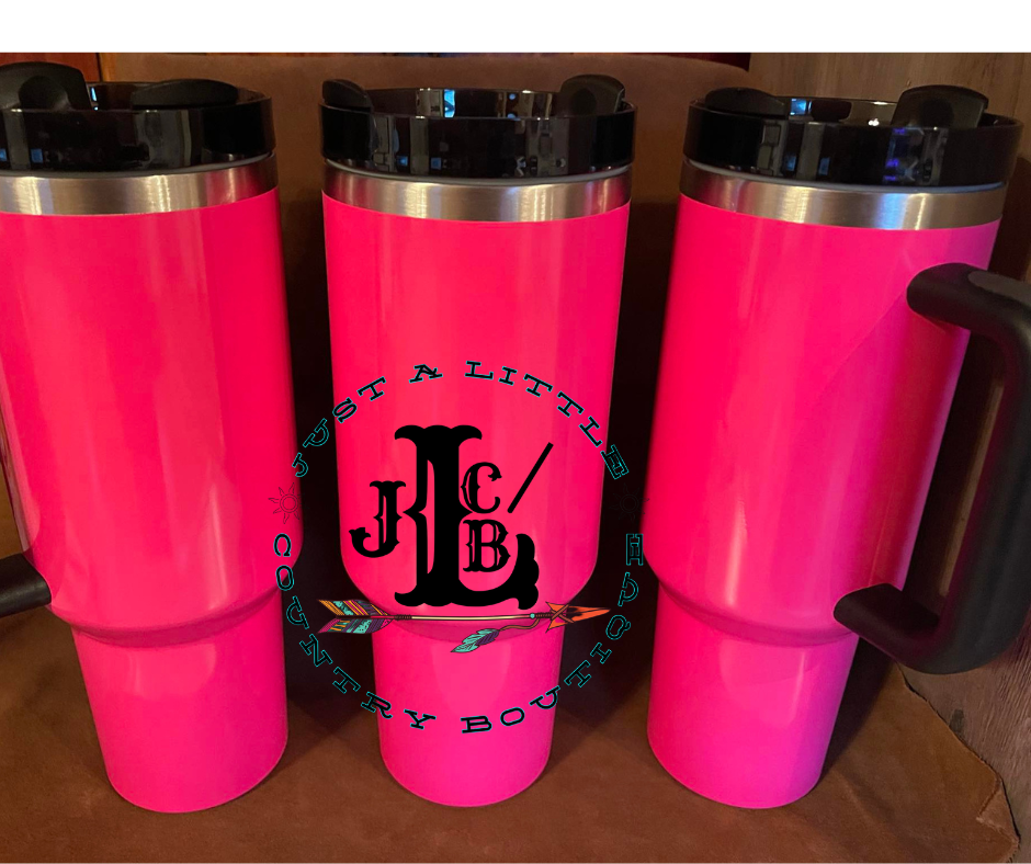 40 OZ Neon Pink Tumbler