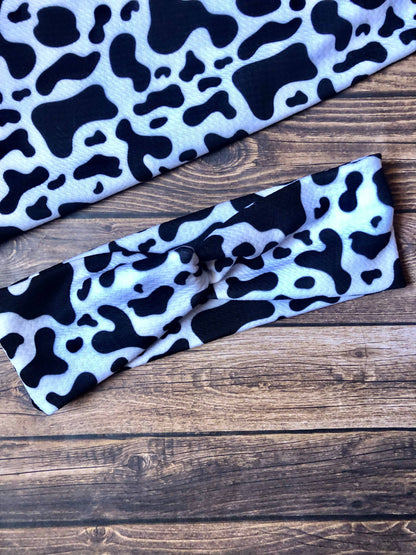 Cow Twist Headband