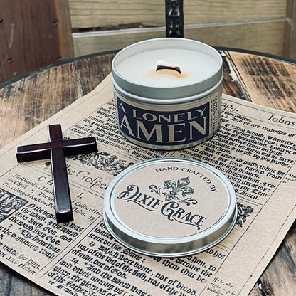 A Lonely Amen - Wooden Wick Candle