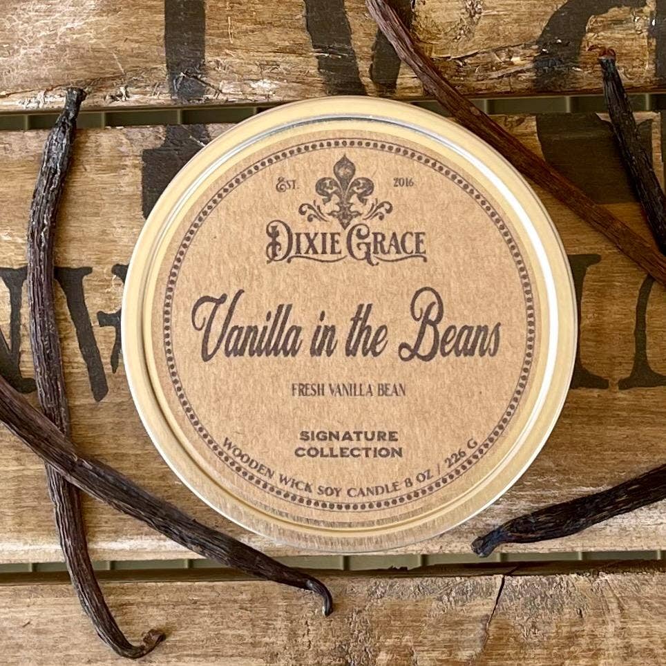 Vanilla in the Beans - Wooden Wick Candle