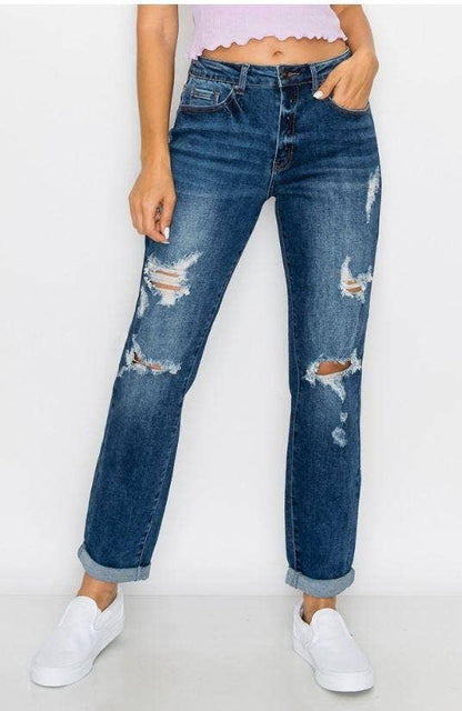 CUFF BOYFRIEND JEANS