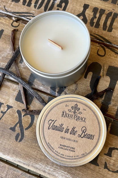 Vanilla in the Beans - Wooden Wick Candle