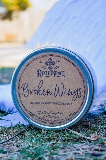 Broken Wings - Wooden Wick Candle