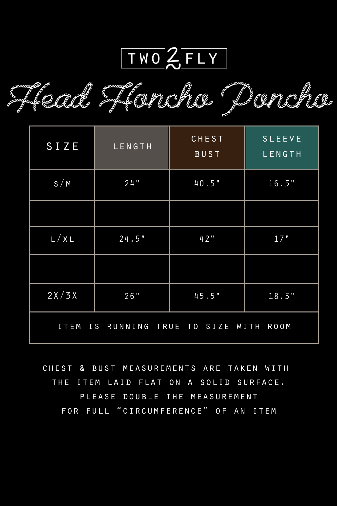 HEAD HONCHO PONCHO