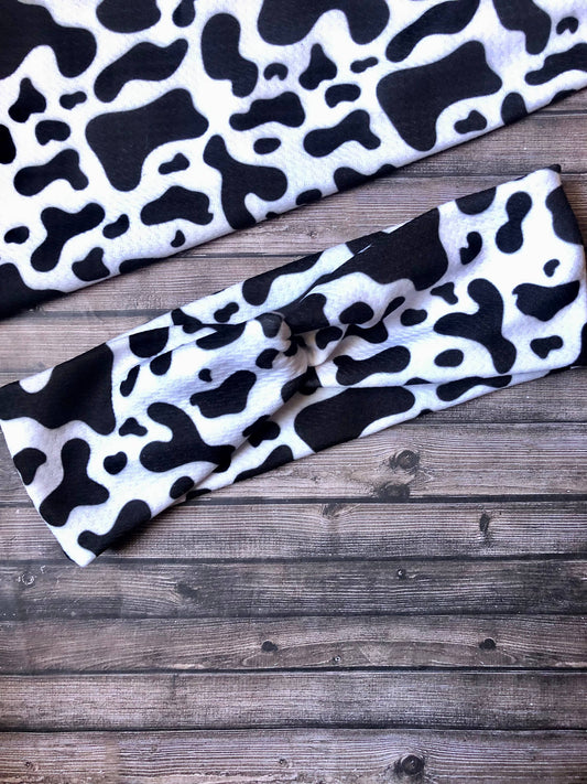 Cow Twist Headband