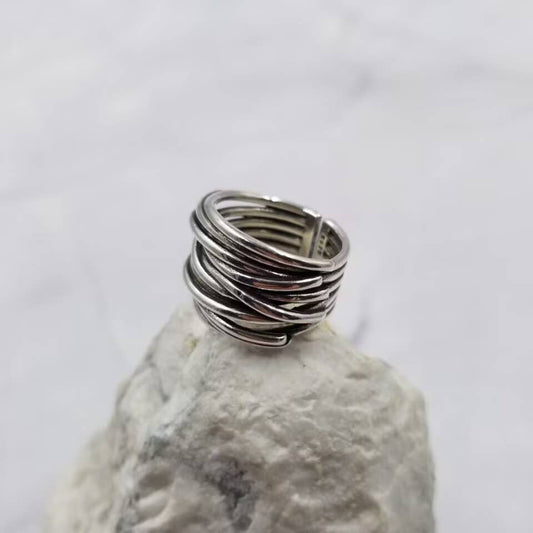 Minimalist Silver Plated Wrap Ring