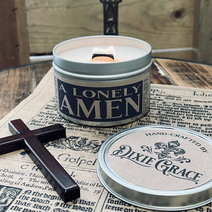 A Lonely Amen - Wooden Wick Candle